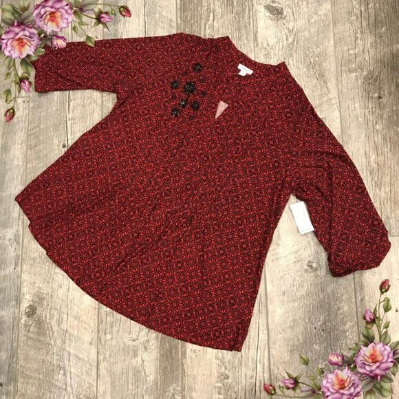 Gorgeous beaded plus size blouse - Picture 1 of 14
